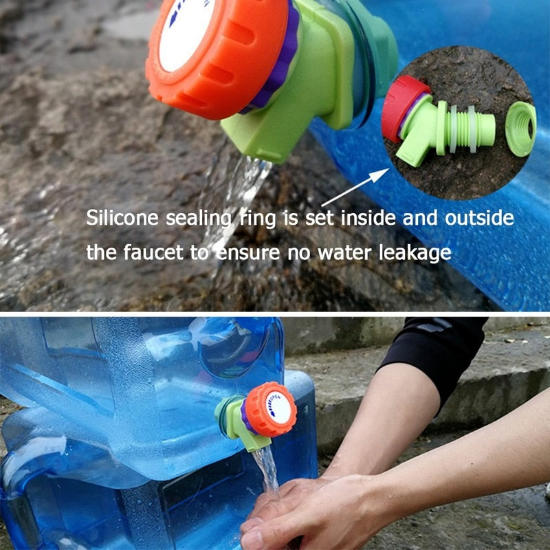 Portabler Reisen Camping Wasserbehälter mit Wasserhahn | Karnz