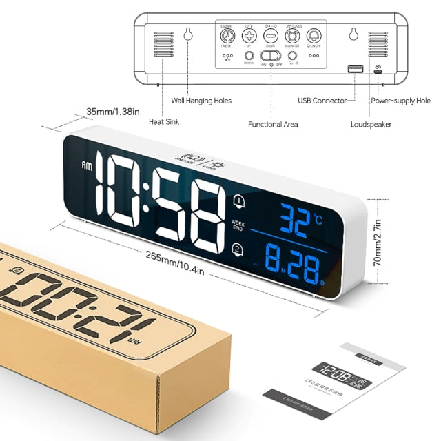 Smart Digital LED Musik Alarm Temperatur Uhr