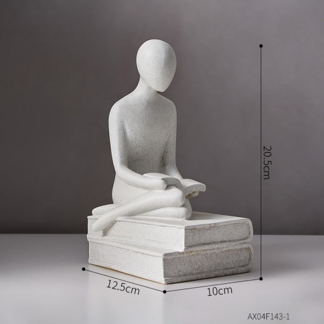 Nordic Abstract Thinker Harz Statue Skulptur | Karnz