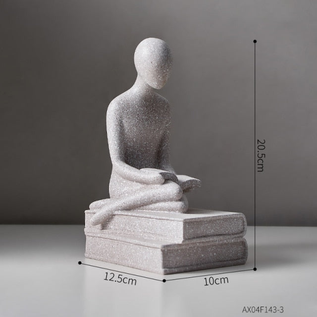 Nordic Abstract Thinker Harz Statue Skulptur | Karnz