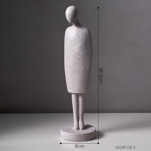 Nordic Abstract Thinker Harz Statue Skulptur | Karnz