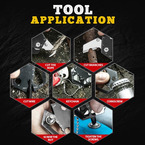Multifunktionales Hexagon Outdoor EDC Überlebenstool | Karnz