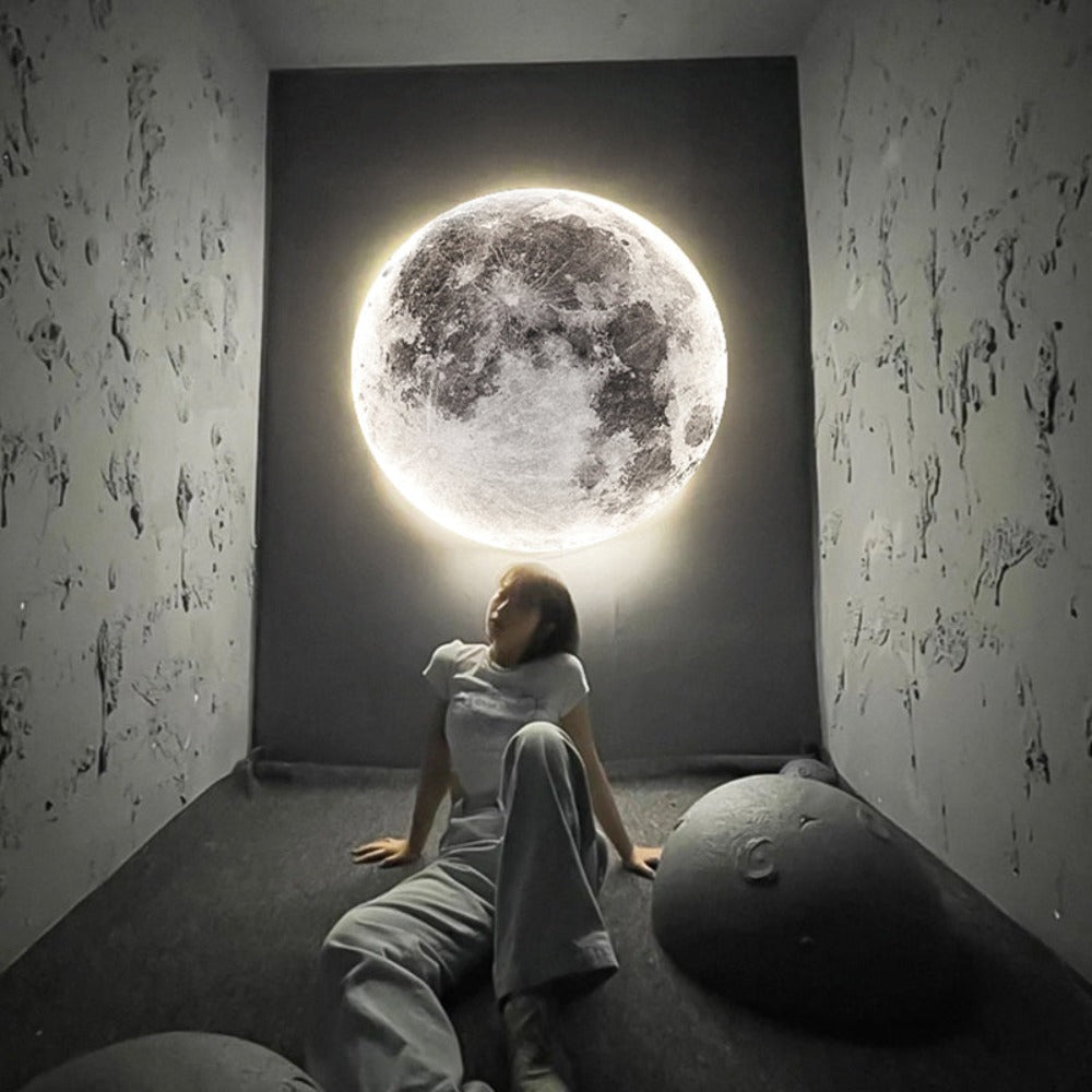 3D-LED-Decken- oder Wandleuchte mit Mond- oder Erdmotiv
