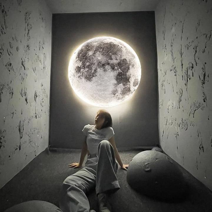 3D-LED-Decken- oder Wandleuchte mit Mond- oder Erdmotiv