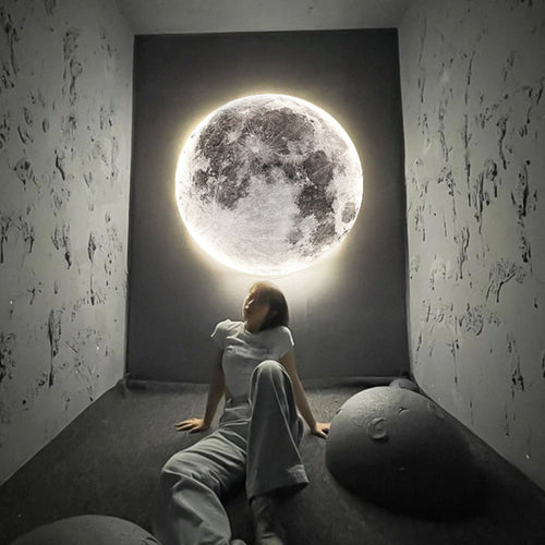 3D-LED-Decken- oder Wandleuchte mit Mond- oder Erdmotiv