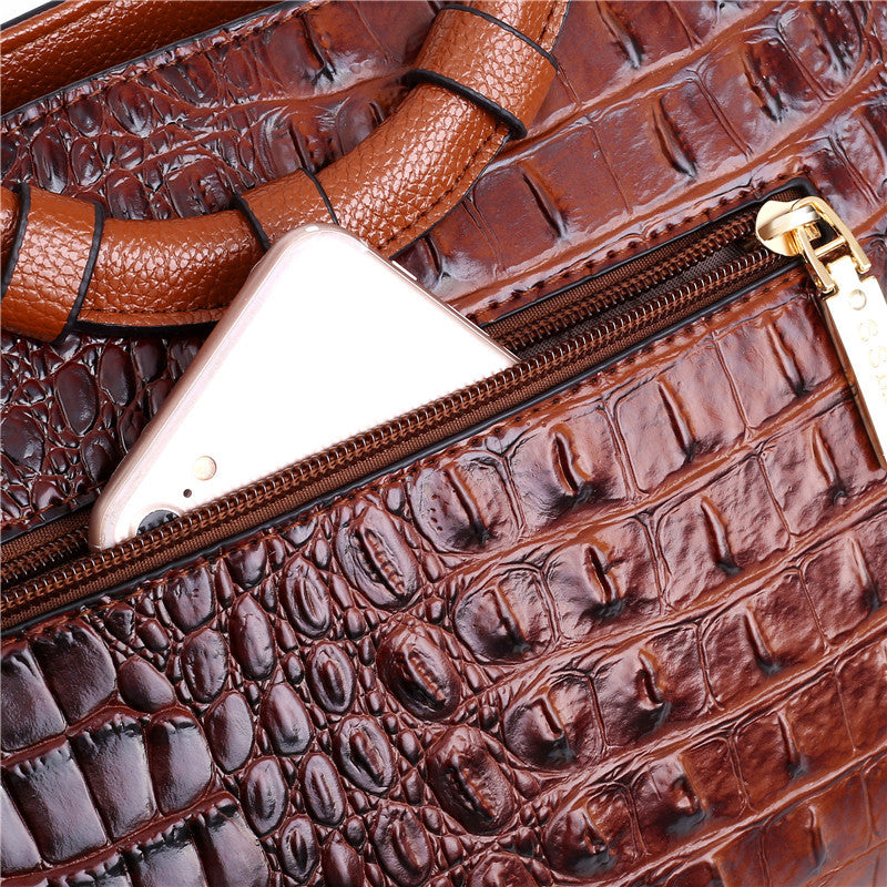Krokodilledertasche – mit handgefertigten Details