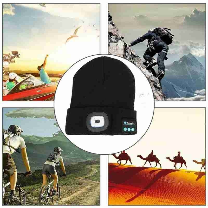 Unisex Bluetooth Lautsprecher Stirnlampe Mütze | Karnz