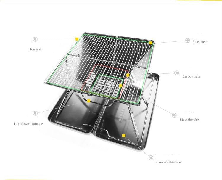 Faltbarer tragbarer mini Reise Camping Grill | Karnz