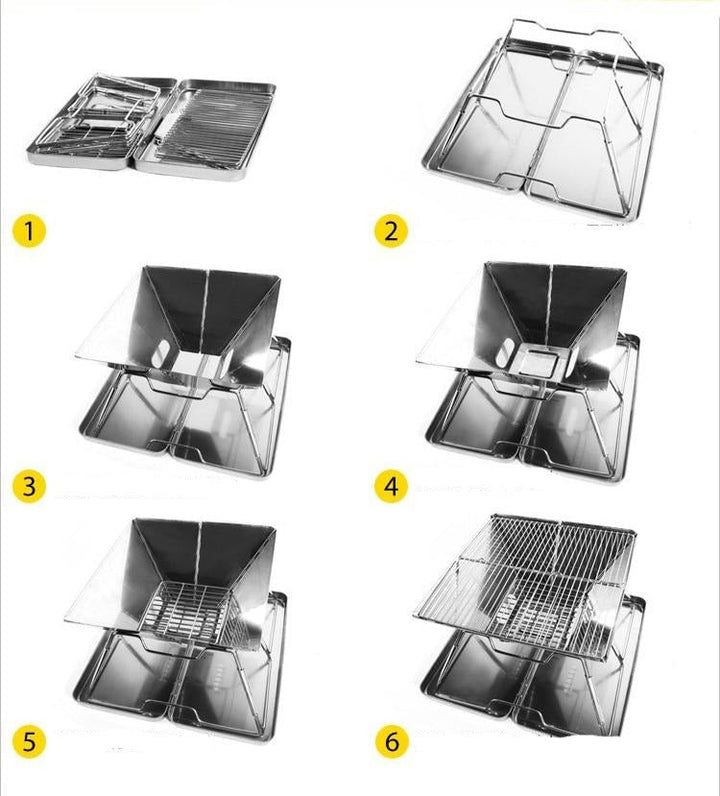 Faltbarer tragbarer mini Reise Camping Grill | Karnz