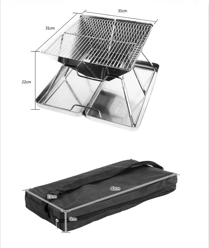 Faltbarer tragbarer mini Reise Camping Grill | Karnz