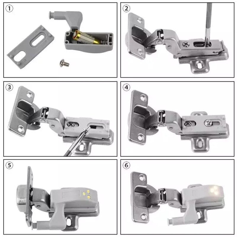 10 Stück LED Sensor Scharniere Kleiderschrank Lampe | Karnz
