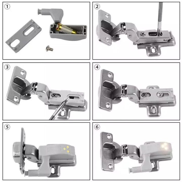 10Stk LED Sensor Scharnier Kleiderschranklampe | Karnz