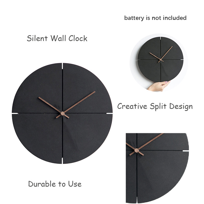 Elegante nordische minimalistische Holz-Wanduhr | Karnz