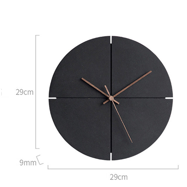 Elegante nordische minimalistische Holz-Wanduhr | Karnz