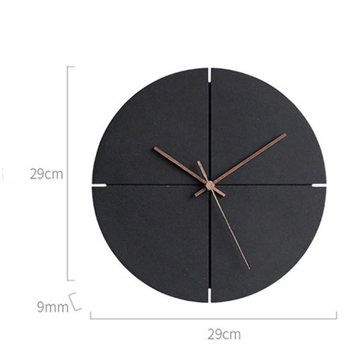 Elegante nordische minimalistische Holz-Wanduhr | Karnz