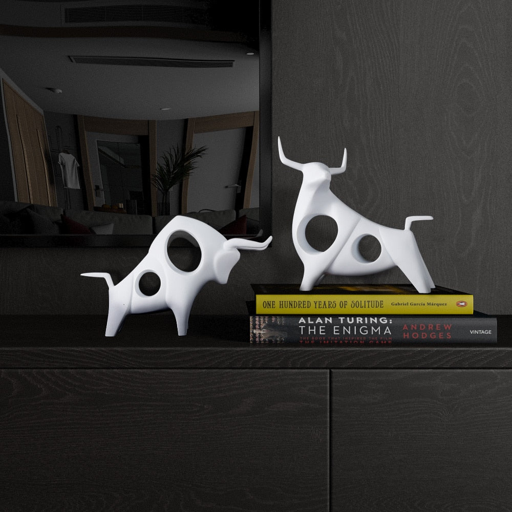 Nordic Style Bull Skulptur Heimdekoration | Karnz