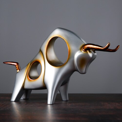 Nordic Style Bull Skulptur Heimdekoration | Karnz
