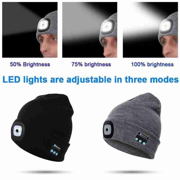 Unisex Bluetooth Lautsprecher Stirnlampe Mütze | Karnz
