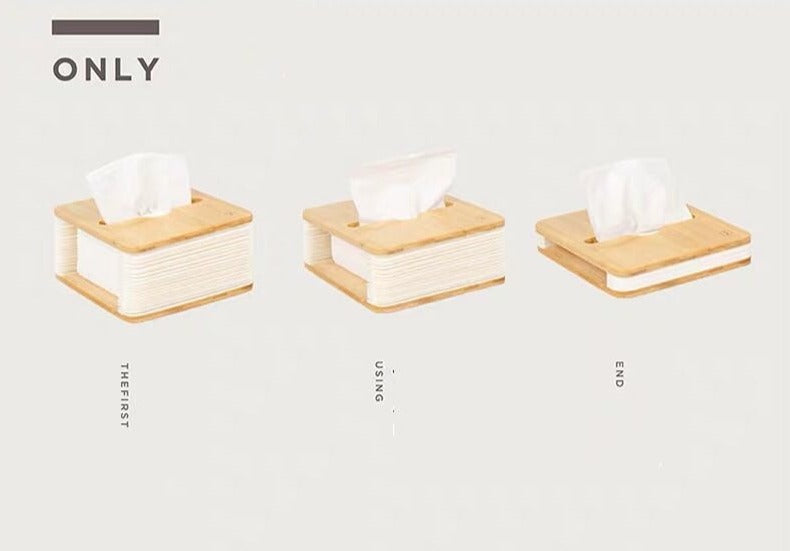 Nordic Bamboo FoldaKarnze Tissue Box | Karnz