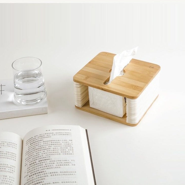 Nordic Bamboo FoldaKarnze Tissue Box | Karnz