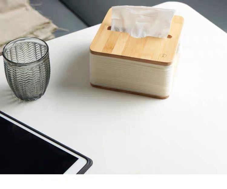 Nordic Bamboo FoldaKarnze Tissue Box | Karnz