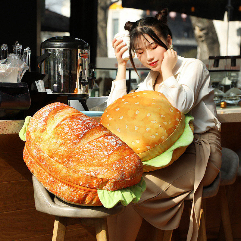 2in1 Bequemer Hamburger Kissen Sitzkissen | Karnz