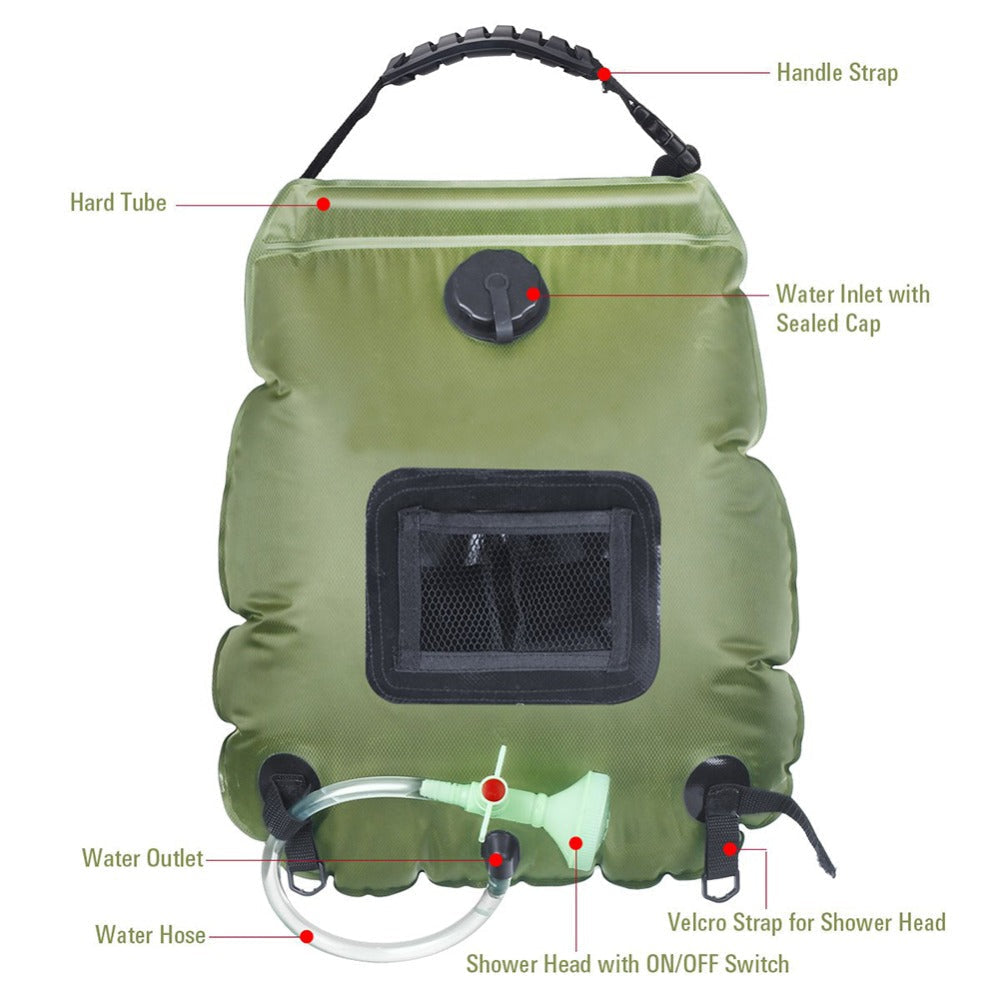 Soar-betrieben tragbare Reise-Heizduschtasche | Karnz