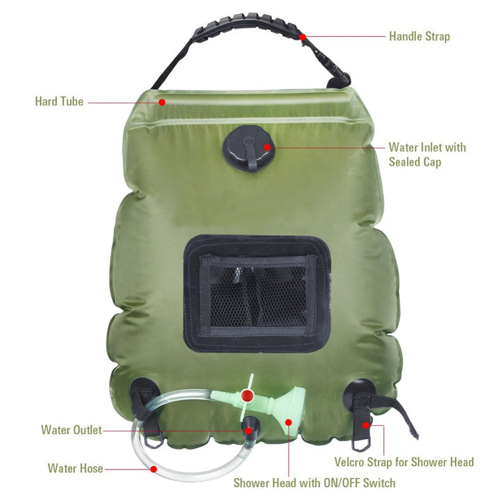 Soar-betrieben tragbare Reise-Heizduschtasche | Karnz