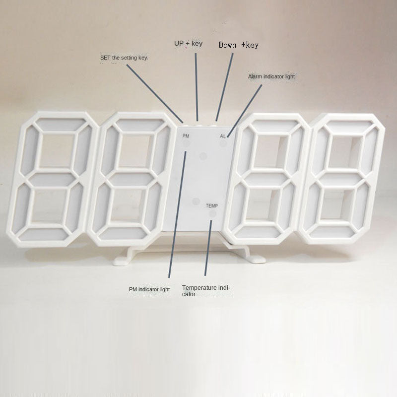 3D LED Moderne Digitale Alarm Wand Uhr | Karnz