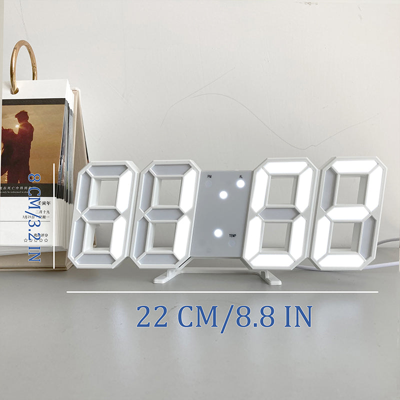 3D LED Moderne Digitale Alarm Wand Uhr | Karnz