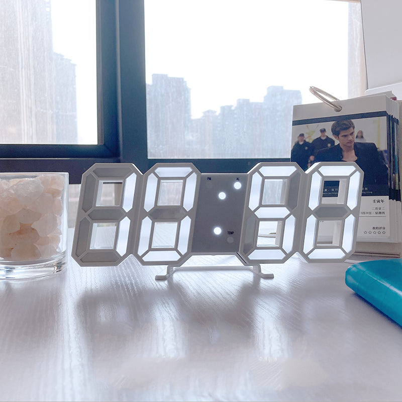 3D LED Moderne Digitale Alarm Wand Uhr | Karnz