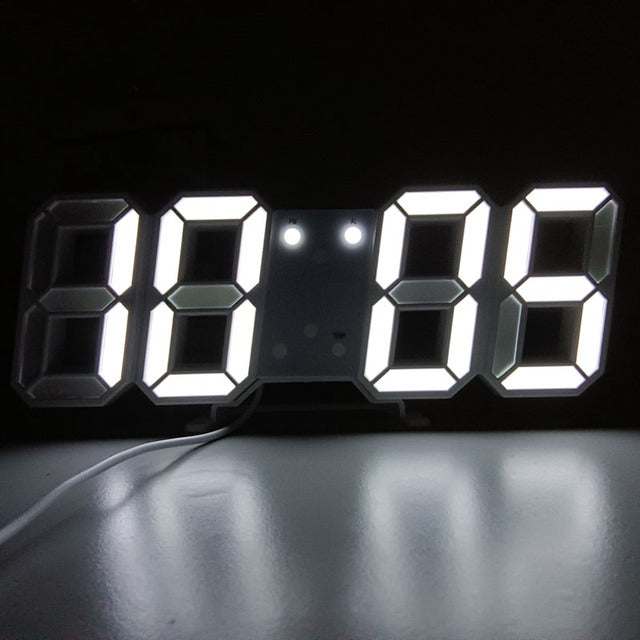 3D LED Moderne Digitale Alarm Wand Uhr | Karnz