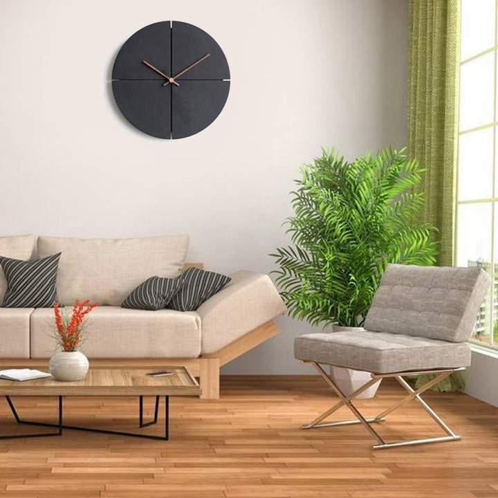 Elegante nordische minimalistische Holz-Wanduhr | Karnz
