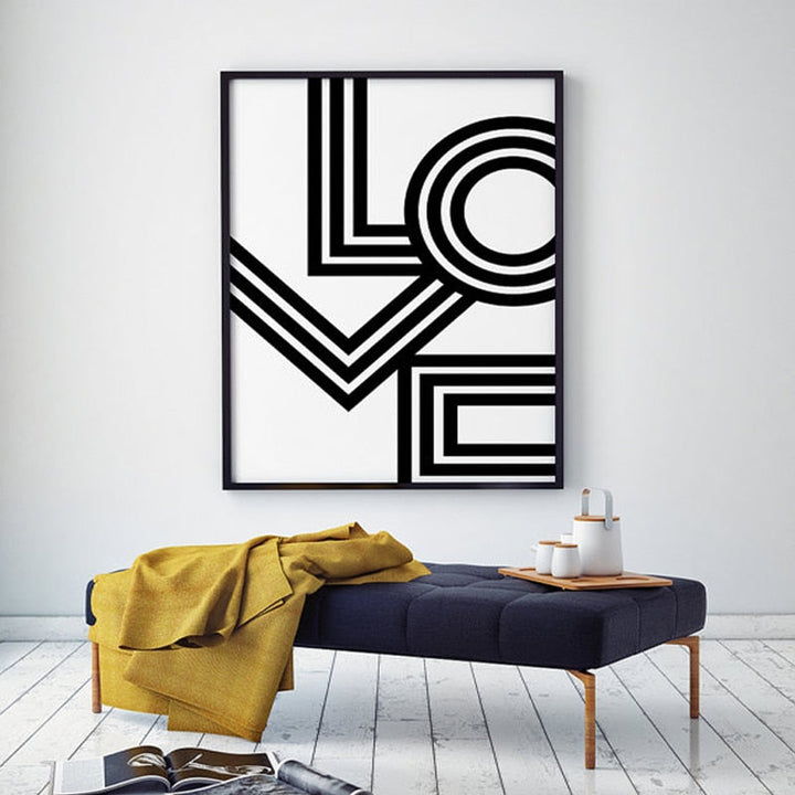 Liebe Wandkunst Minimalistisch - Leinwand Wandkunst Malerei