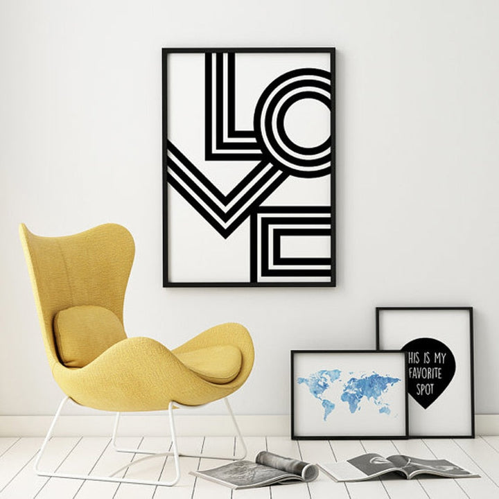 Liebe Wandkunst Minimalistisch - Leinwand Wandkunst Malerei