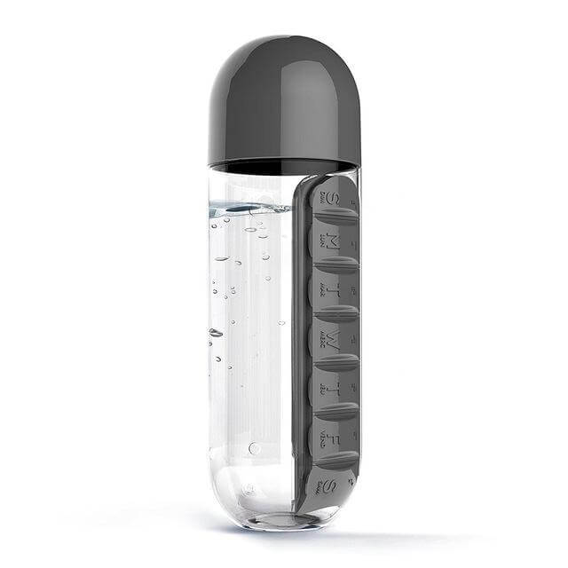 Wasserflasche täglicher Pillenorganisator | Karnz