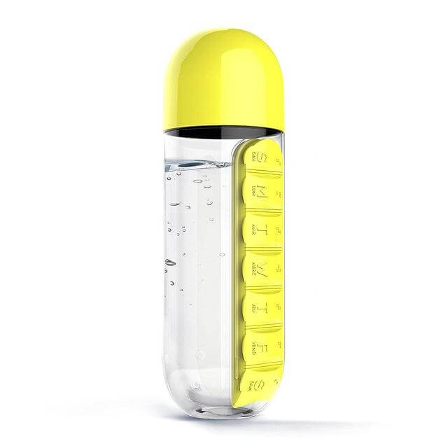 Wasserflasche täglicher Pillenorganisator | Karnz