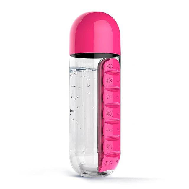 Wasserflasche täglicher Pillenorganisator | Karnz