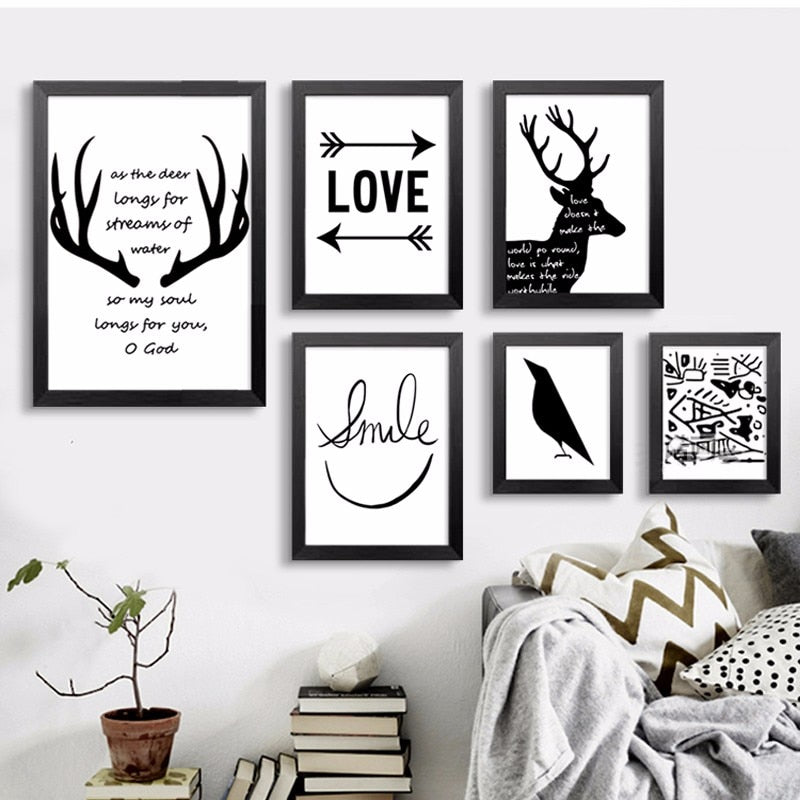 Let's Live Deer - Leinwand Wandkunst Malerei