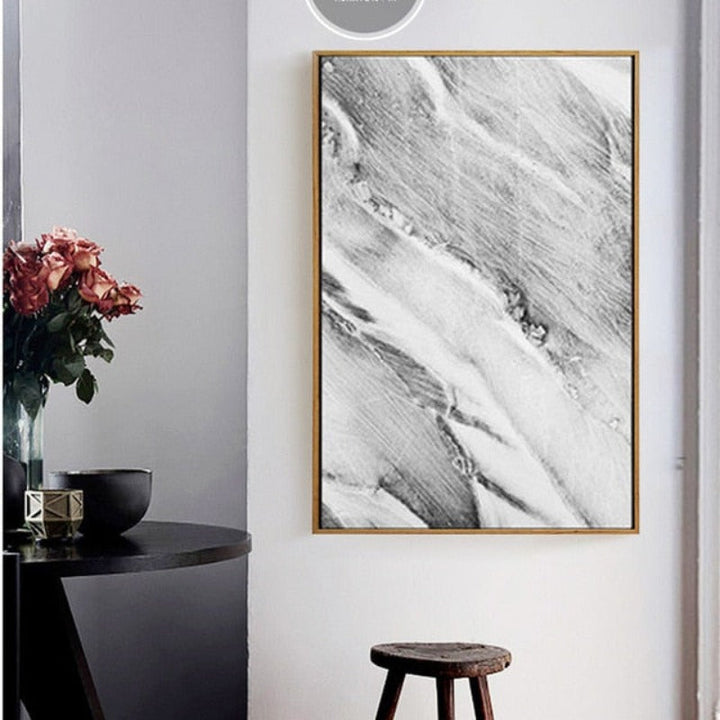 Grauer Marmor - Leinwand Wandkunst Gemälde