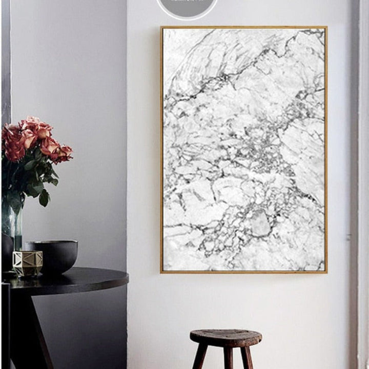 Grauer Marmor - Leinwand Wandkunst Gemälde