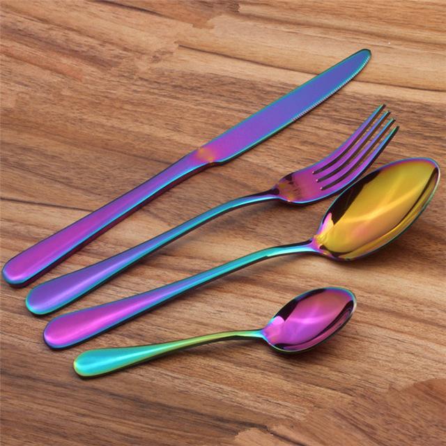 Prismatische Regenbogen Besteck (4-teiliges Set) | Karnz