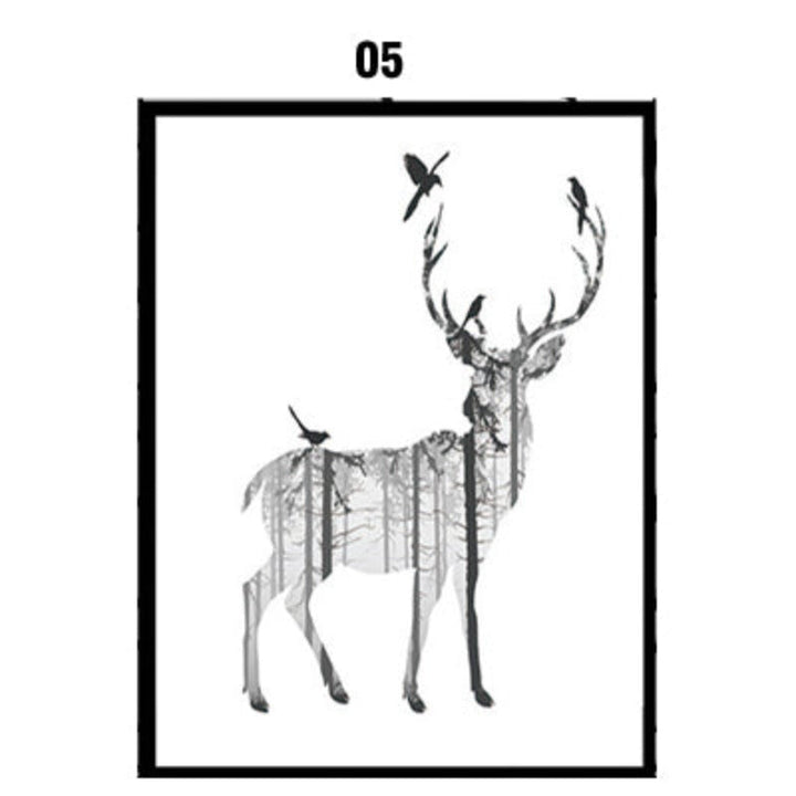 Reh Tiere Wald - Leinwand Wand Kunstmalerei