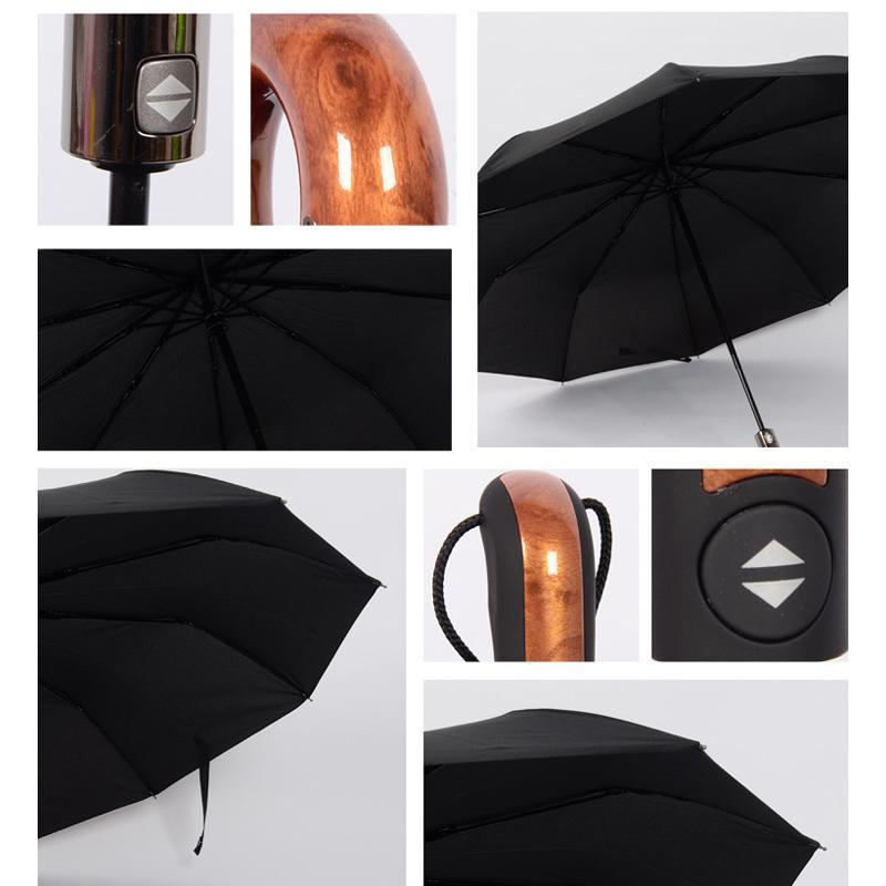 Karnz | Premium Classic Englisch Stil Automatischer Regenschirm Wind Resistant