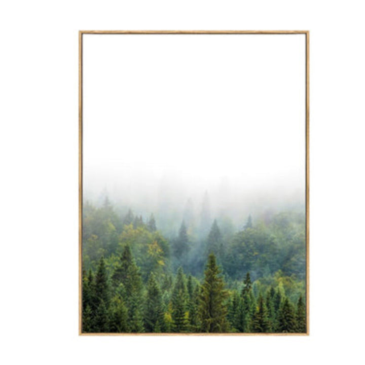 Kieferwald Landschaft Inspirierendes Zitat - Leinwand Wandkunst Gemälde