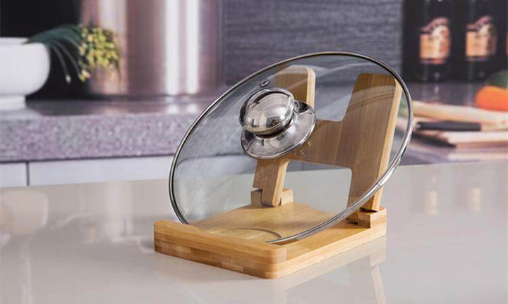 Schneidebrett faltbarer Holz-Topfdeckelhalter | Karnz