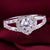 Sterling Silber Kristall Herz Ring | Karnz