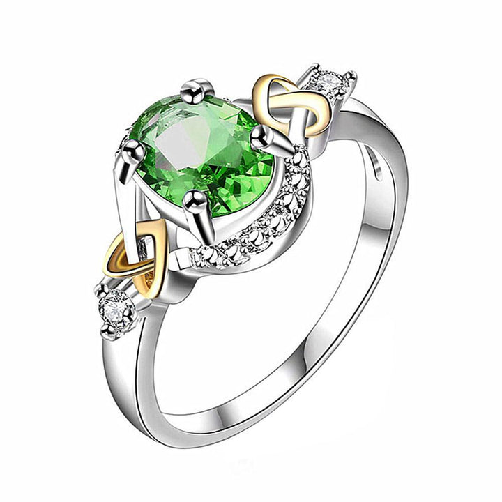 Silberbeschichteter Legierungs-Kristallring | Karnz