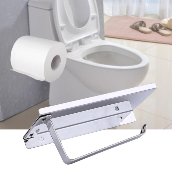 Edelstahl Toilettenpapierhalter mit Regal | Karnz