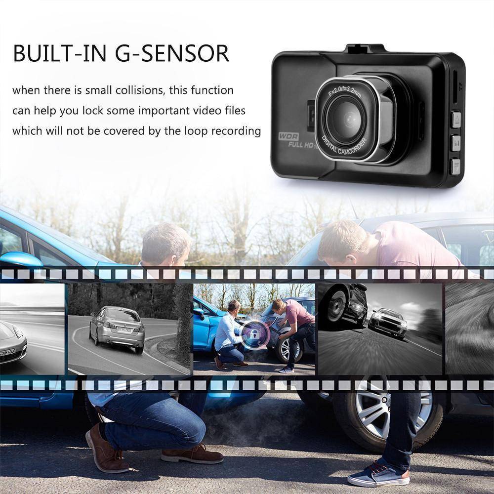 Karnz | 3 Zoll Dash Kamera Auto DVR Dash Cam Video Rekorder HDMI HD 1080P Camcorder Nachtsicht Bewegungserkennung Schleifenaufnahme